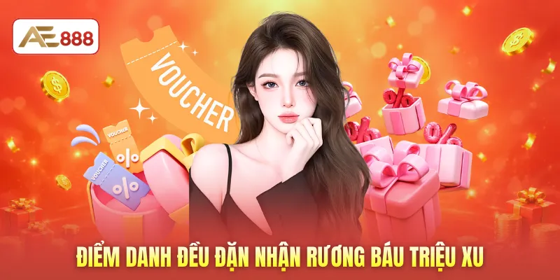 Điểm danh đều đặn nhận rương báu triệu xu